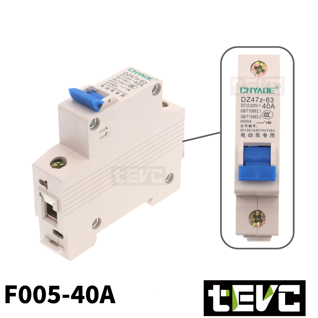 《tevc》F005 DC無熔絲 1P 直流 空氣開關  40A, , large