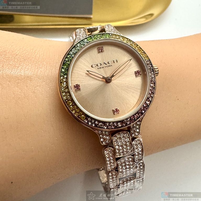[星晴錶業]COACH手錶,32mm,CH00282玫瑰金色錶面玫瑰金錶殼玫瑰金色精鋼錶帶款, , large