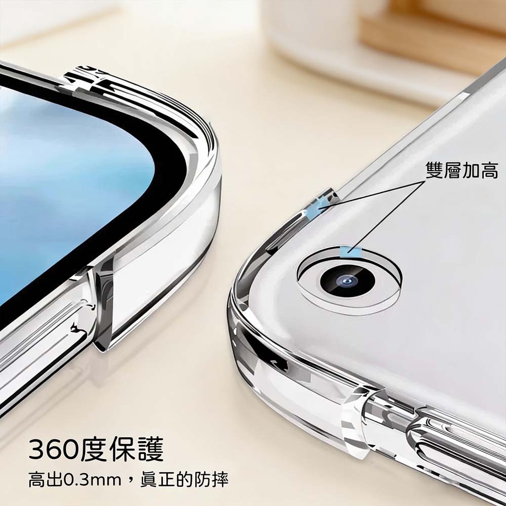 【山水之寶】iPad mini 7/mini 6 8.3 吋 (2024/2021)保護套 TPU清透內置筆槽平板保護殼, 透明, large