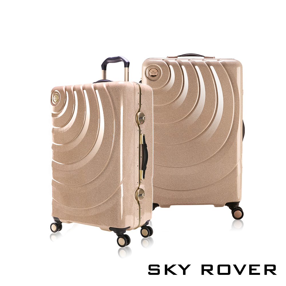 【PANTHEON PLAZA】展示品限量出清 SKY ROVER 19吋 魔幻星辰 鋁框硬殼行李箱 SRI-1547J 魔幻金, , large