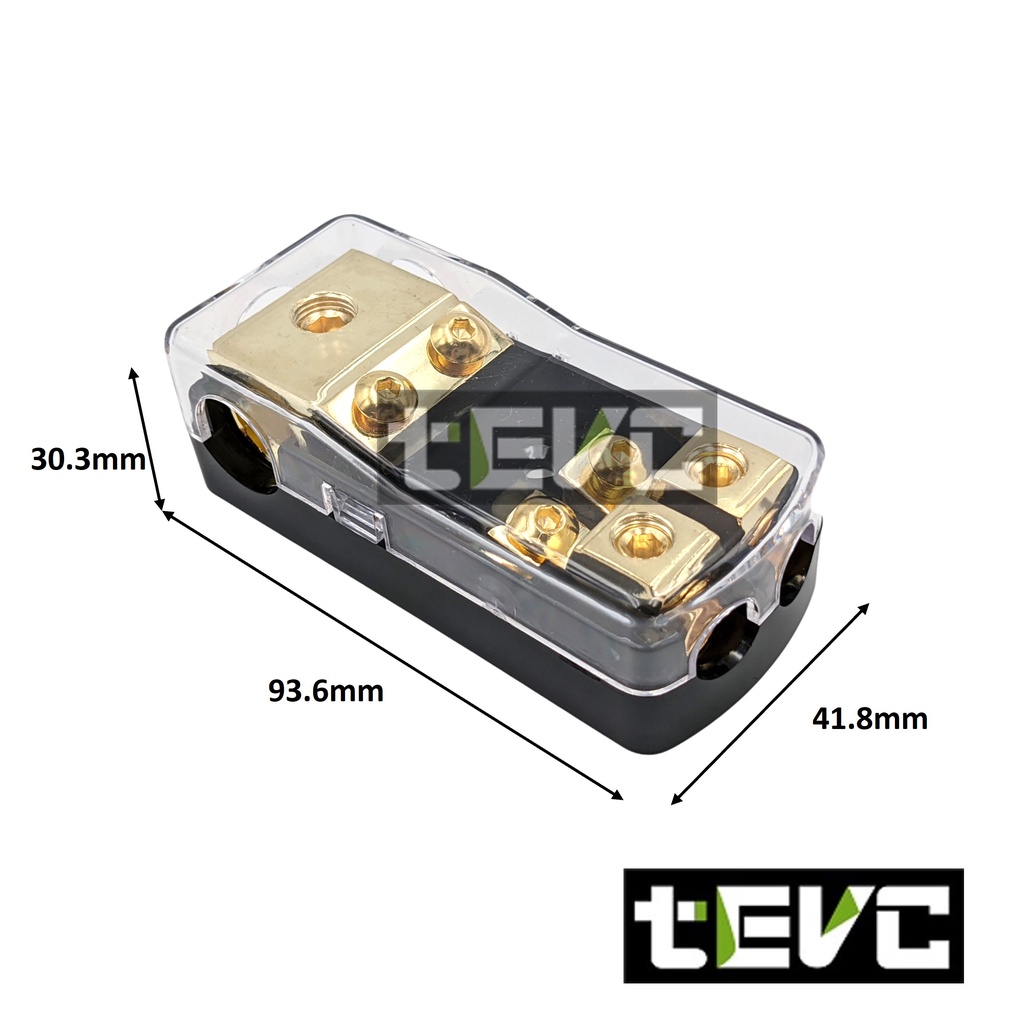 《tevc》ANS A9 一分二 保險絲座 音響 改裝 三進二出 兩路保險絲座 熔絲型 MINI, , large