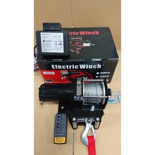 WIN五金 松盈牌DC-12V/24V LBS-6000 車用捲揚機付無線遙控 捲揚機 電動吊車 吊車 電動絞盤 電動捲線機 車用救援, , large