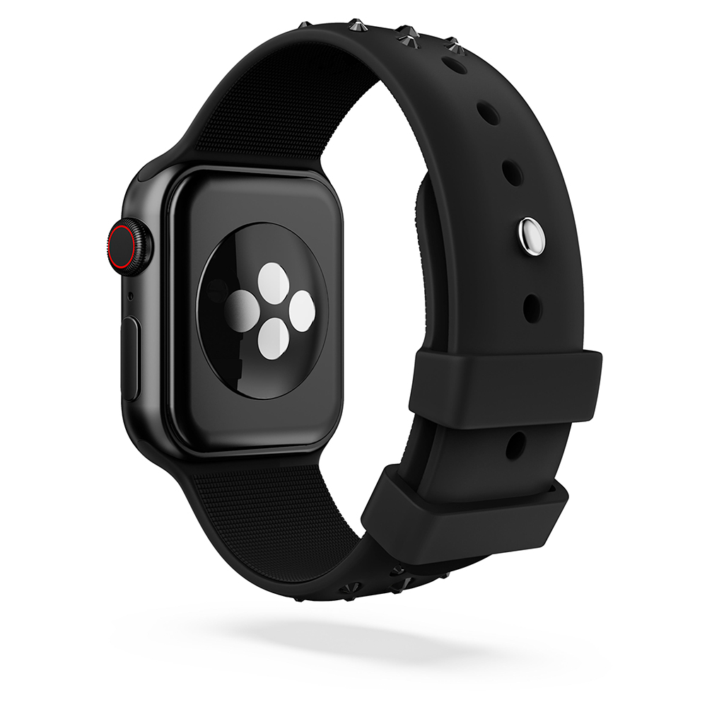 SWAROVSKI 施華洛世奇Apple Watch 水晶矽膠錶帶 40/41mm適用-黑色 送禮 禮物 推薦(不含手錶), , large
