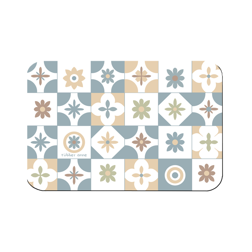 【Monster】 Soft Diatomaceous Earth Sink Draining Mat Language of Tiles  (45x30cm) &ndash;Serene Elegance, , large