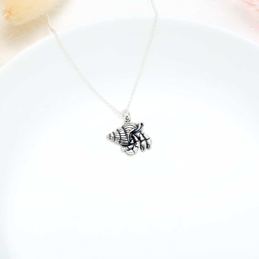 【Angel & Me】Hermit crab s925 sterling silver necklace Birthday gift, , large