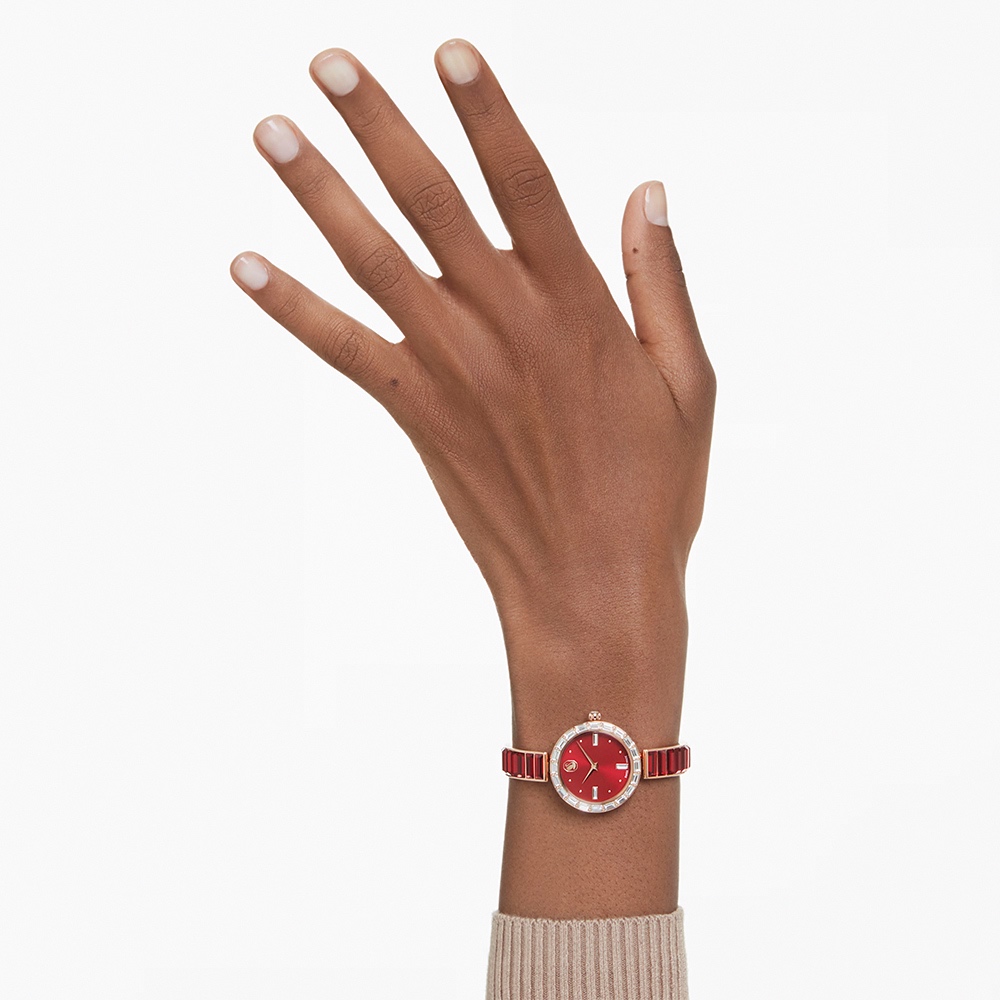 SWAROVSKI 施華洛世奇 Matrix Bangle 方形切割水晶手鐲式手錶 女錶-25mm(5690811), , large