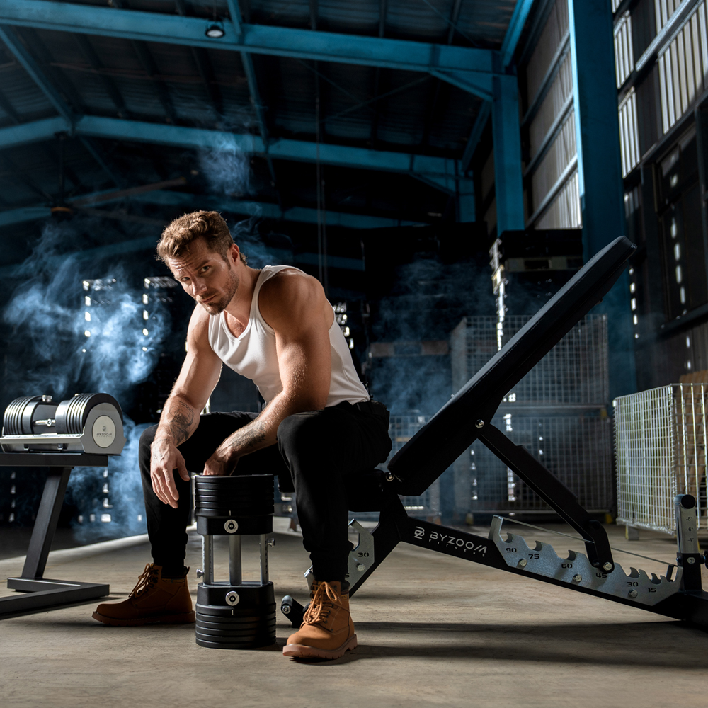 【BYZOOM FITNESS】Power series 負角度調整健身椅(黑), , large