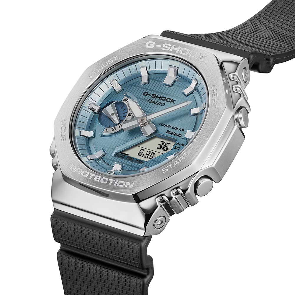 CASIO 卡西歐 G-SHOCK 八角太陽能藍芽手錶 GBM-2100A-1A2, , large