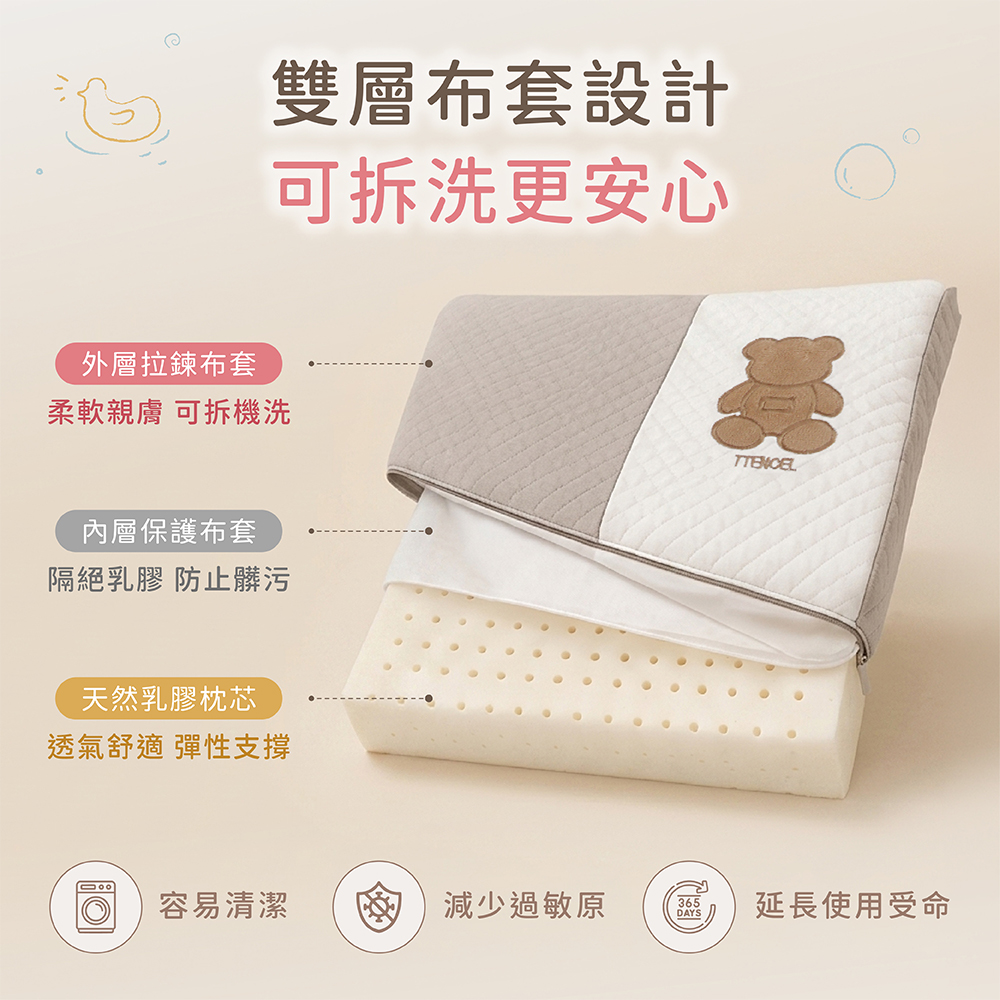 【 熊棉 】兒童乳膠枕, , large