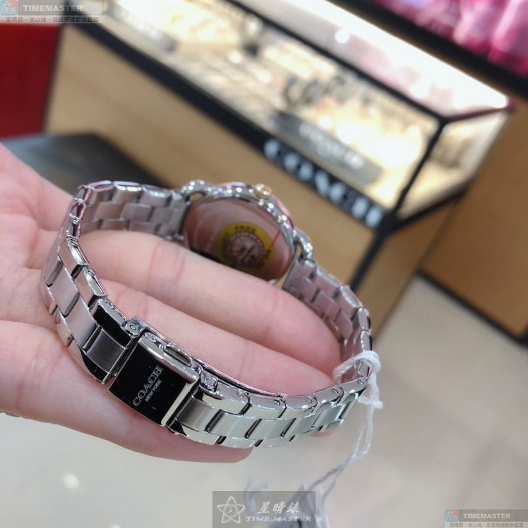 [星晴錶業]COACH手錶,36mm,CH00082白色錶面銀錶殼銀色精鋼錶帶款, , large