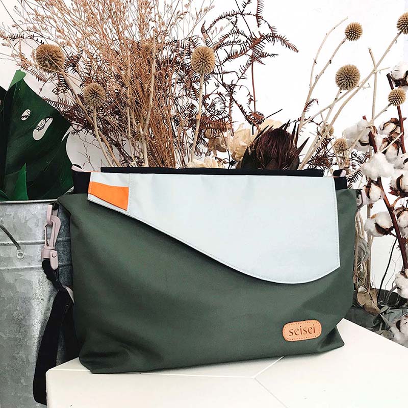 Eco-friendly Crossbody bag & tote bag Two-in-one, Reversible yoyo bag (Forest), , large