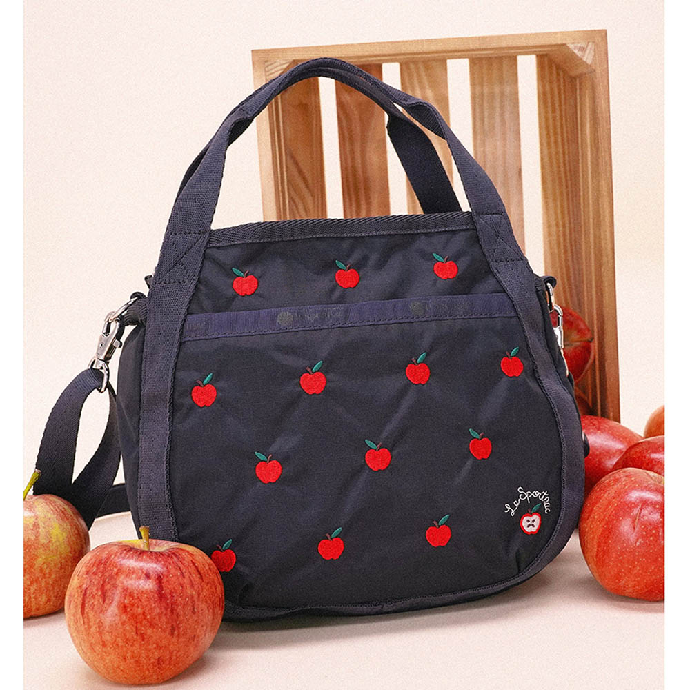 LesportsacSmall Jenni Crossbody 斜背手提水桶包 兩用包 側背包 送禮 禮物 女包(紅蘋果刺繡)L262-8056E-HG78, , large