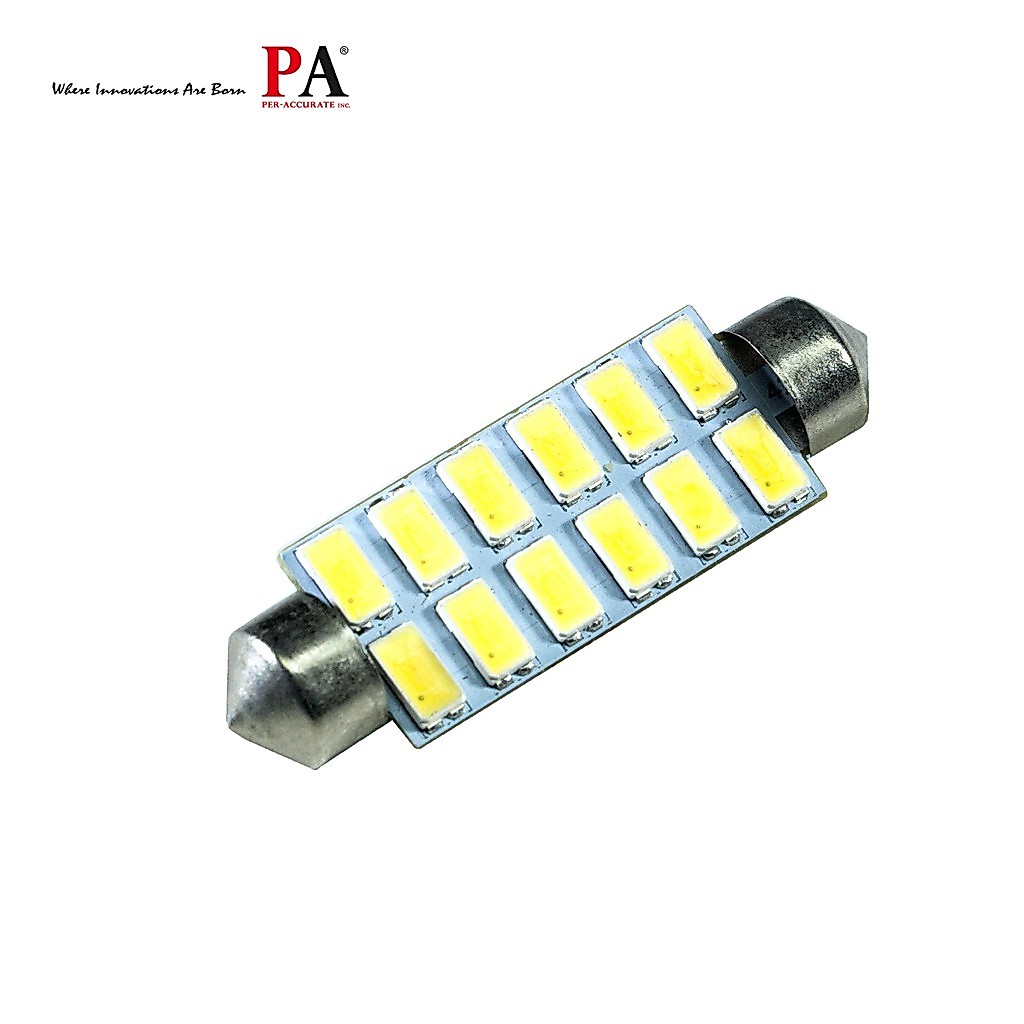 【PA LED】好亮 雙尖 41MM 12晶 5630 SMD LED 超白光 室內燈 閱讀燈 化妝燈 牌照燈 行李箱燈, , large