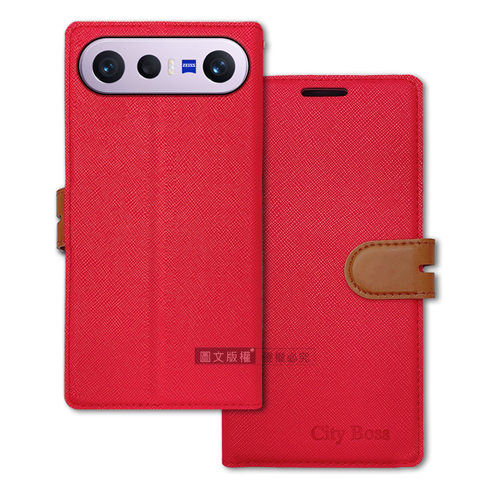 CITY都會風 vivo X300 FE 插卡立架磁力手機皮套 有吊飾孔, , large