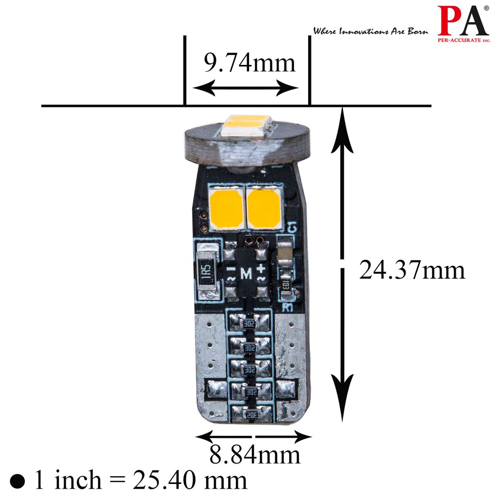 【PA LED】暖白光 T10 BA9S 雙尖 2835 SMD LED 室內燈 閱讀燈 車廂燈 行李箱燈, , large