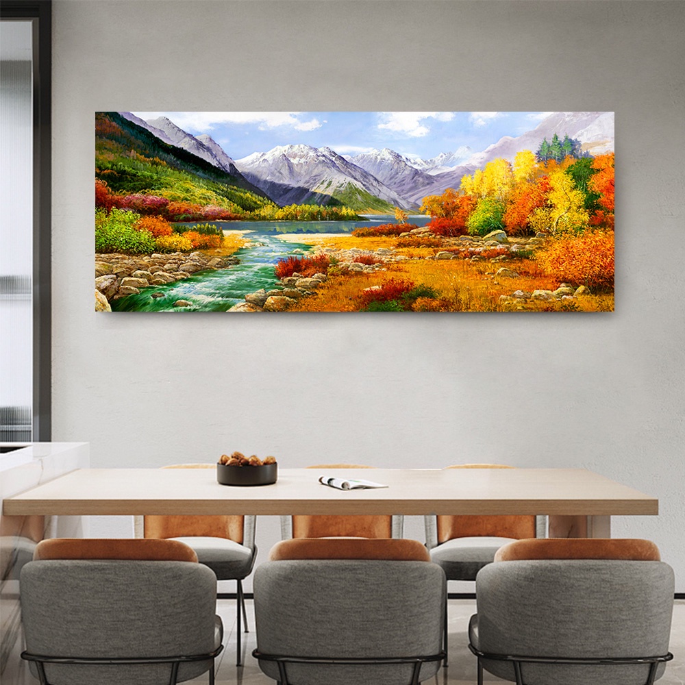 【御畫房】香格里拉 國家一級畫師手繪油畫60&times;120cm(VF-32), , large