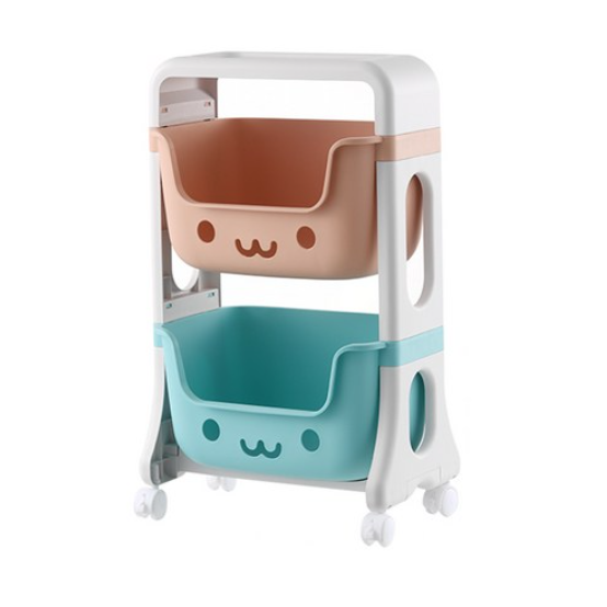Two-tier children's toy storage rack, , large