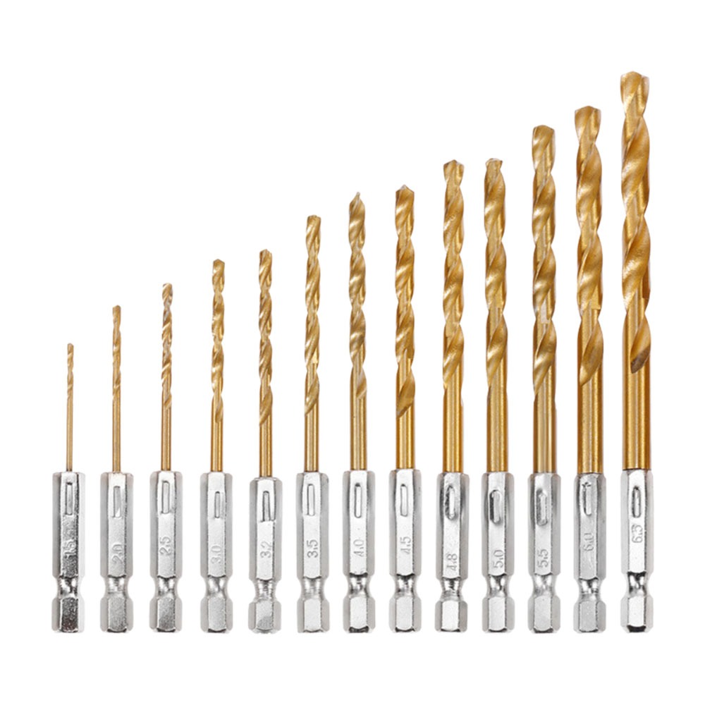3.2mm hexagonal shank titanium-plated twist drill, , large