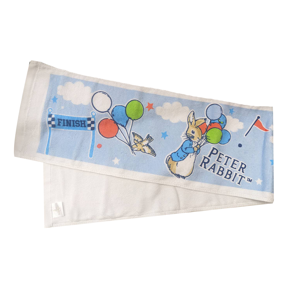【PETER RABBIT 比得兔】純棉運動長巾301剪絨印花棉巾買一送一 (台灣MIT運動巾), 彼得兔印花, large