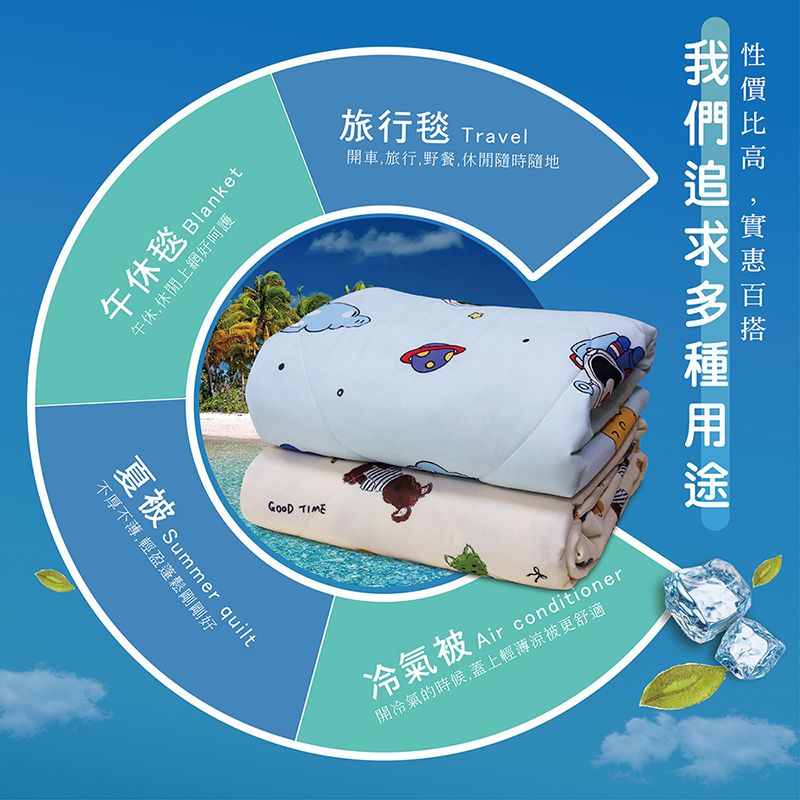 【多利寶寢具】Victoria_涼感紗銀離子冰冰被/涼被-漫遊太空, , large