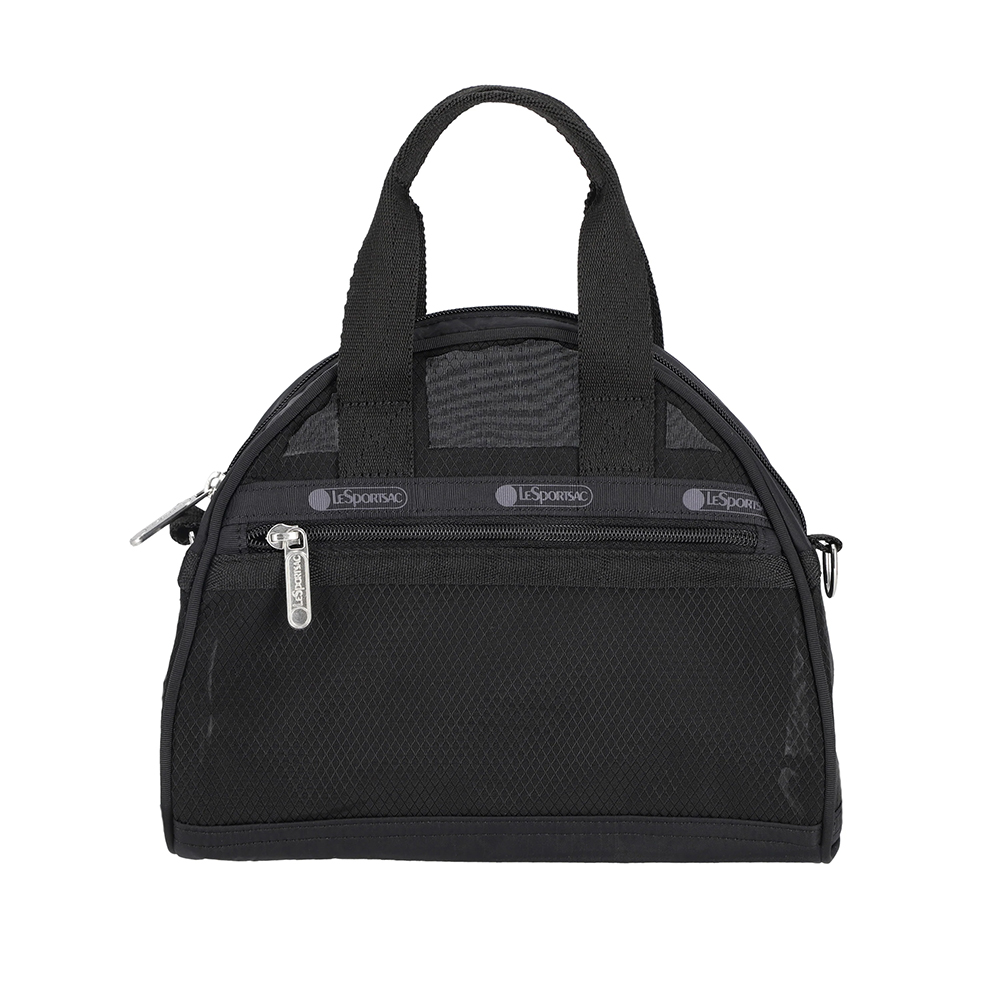 Lesportsac Sheer Round Small Satchel 微透網布小型手提包 半月包 側背包 送禮 禮物 女包(黑色)L261-1818N-LD55, , large