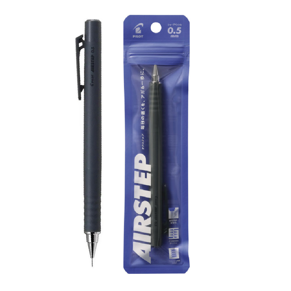 PILOT百樂 AIRSTEP 自動出芯  夾式滑桿 自動鉛筆 0.5mm / 支 HAS-15-PKB 極致黑, , large
