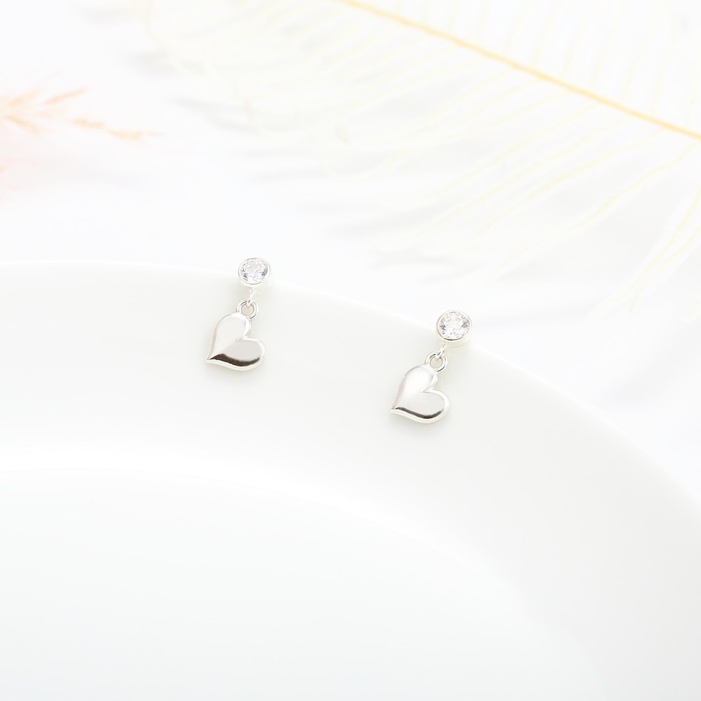 【Angel & Me】Love Heart s925 sterling silver earrings (changeable ear clips) gift, , large
