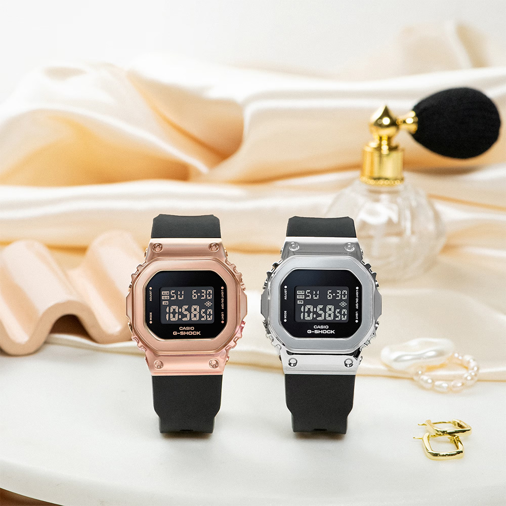 CASIO 卡西歐 G-SHOCK 經典5600系列金屬色手錶-玫瑰金 GM-S5600PG-1, , large