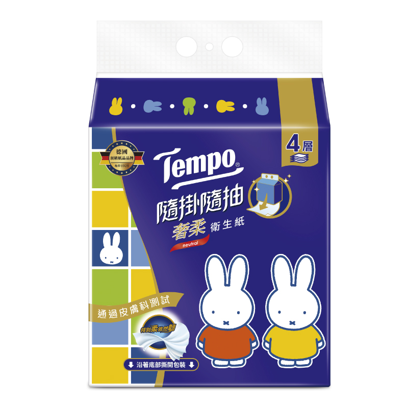 Tempo四層隨掛隨抽奢柔衛生紙180抽, , large