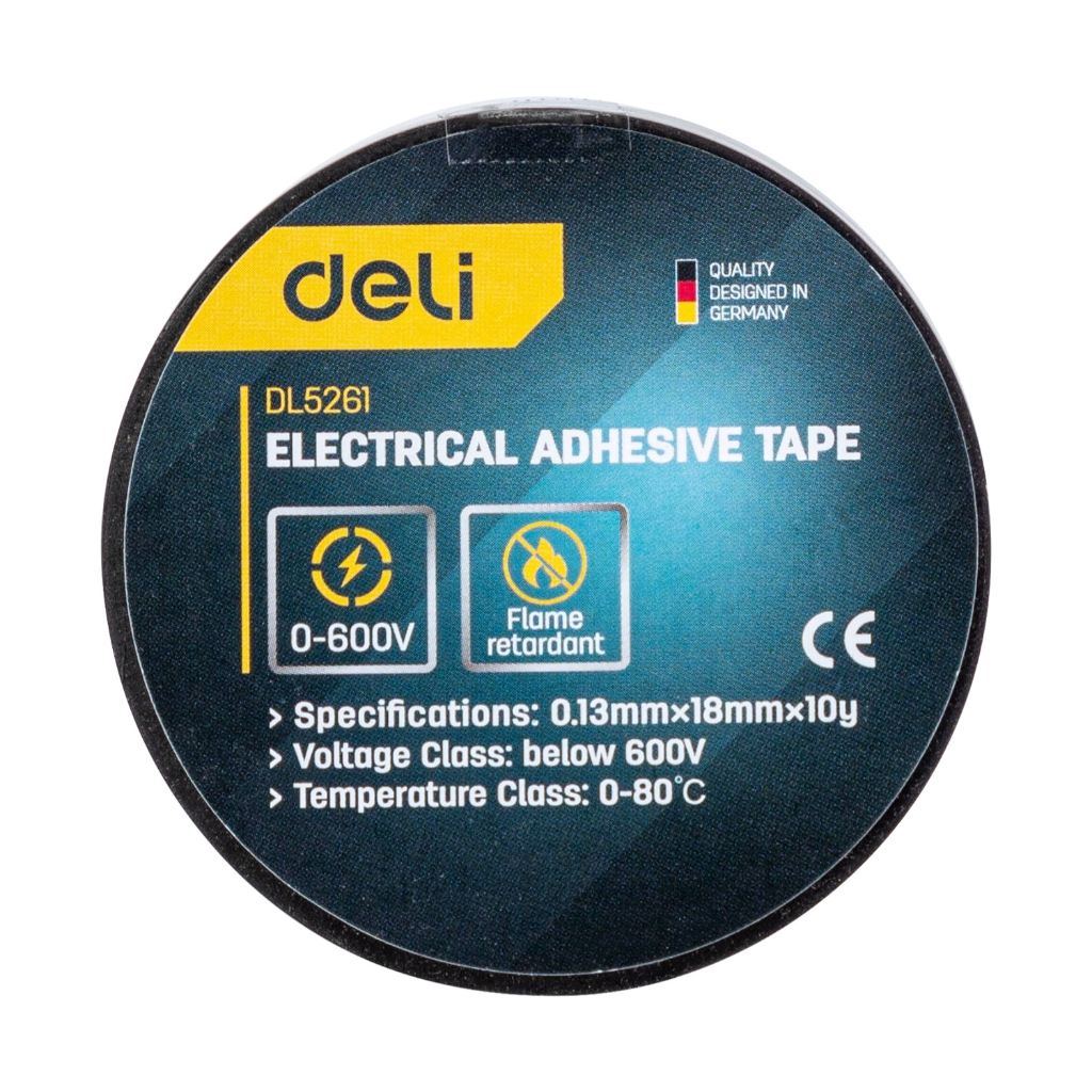 【deli tools】PVC Electrical Insulation Tape 18mm 10Y-green, , large