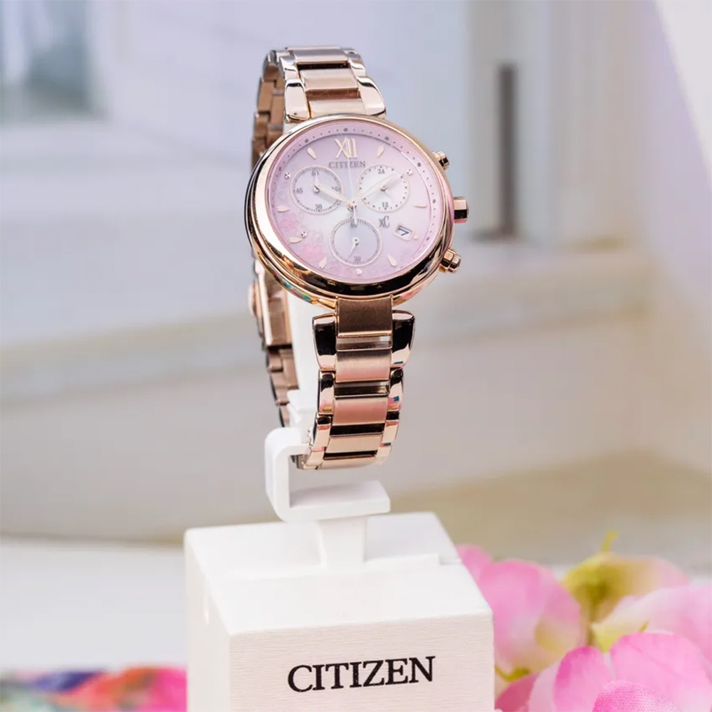 CITIZEN 星辰 XC Hebe田馥甄廣告配戴款 亞洲限定 光動能計時女錶 FB1456-65X, , large