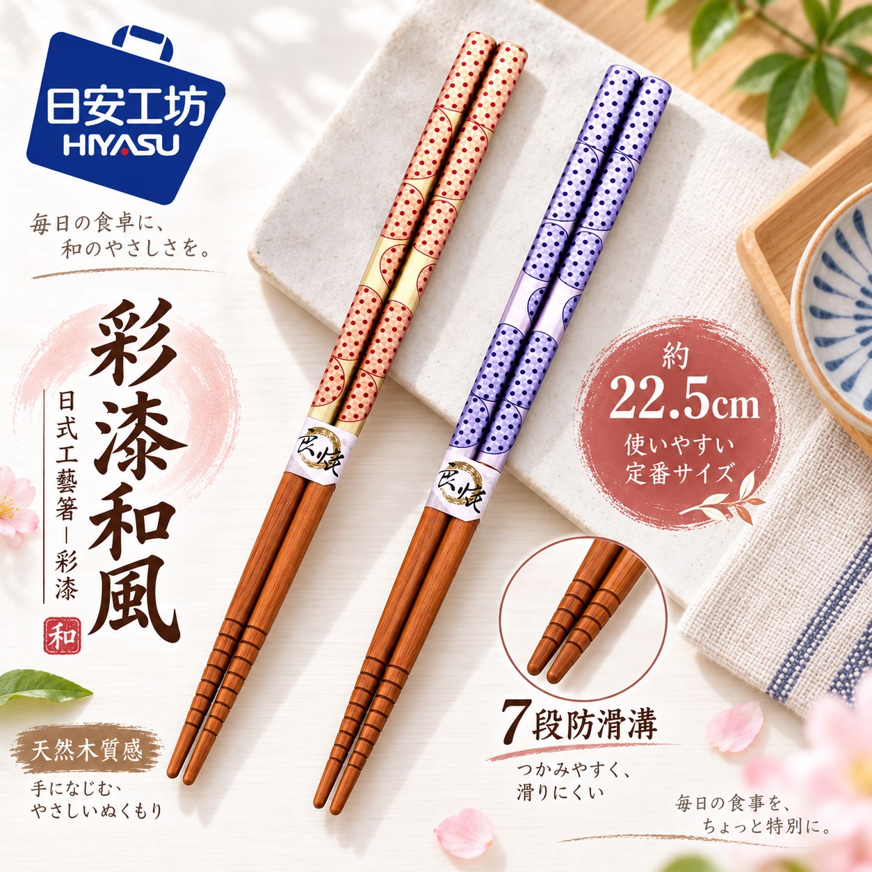 【HIYASU日安工坊】日式工藝箸-彩漆, , large
