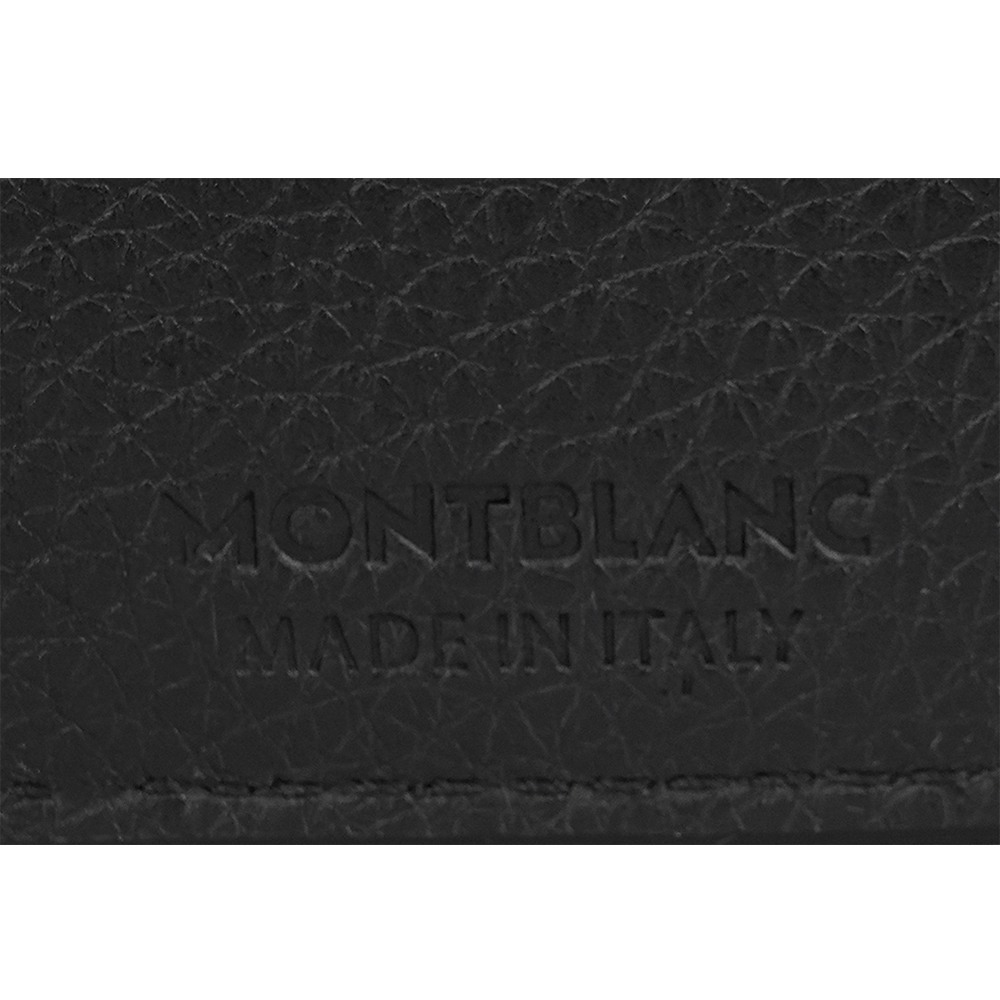 Montblanc 萬寶龍 粒面牛皮對開8卡短夾/黑色, , large