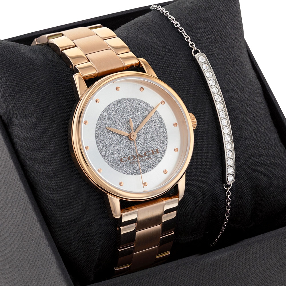 COACH 閃耀水晶女錶 手鍊套錶-36mm CO14000090, , large