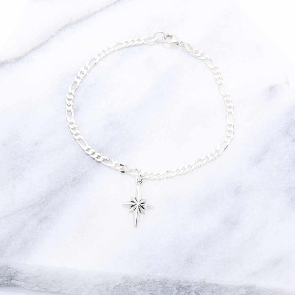 【Angel & Me】North Star Polaris s925 sterling silver bracelet model birthday gift, , large