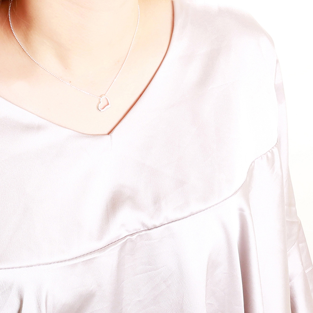 【Angel & Me】Love Big Heart s925 sterling silver necklace Valentines Day gift, , large