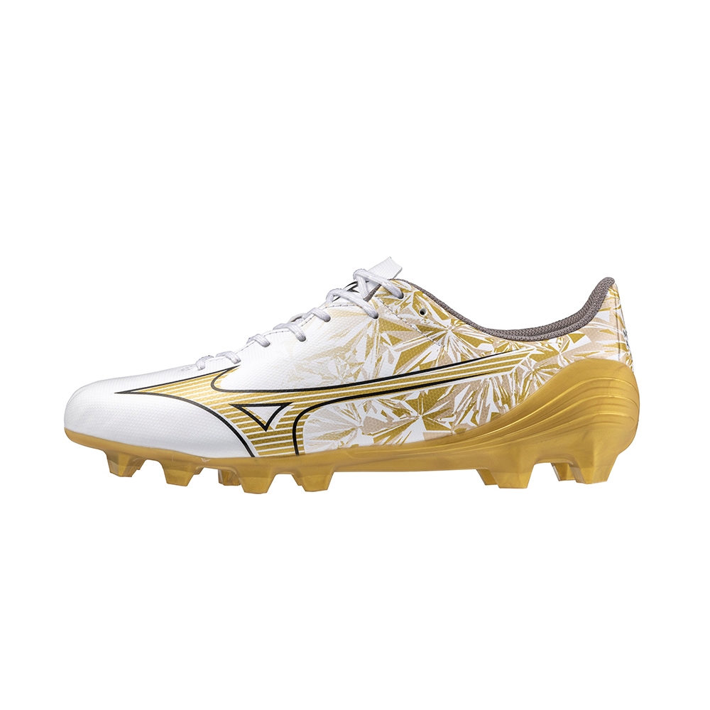 MIZUNO &alpha; SELECT 一般楦 成人足球釘鞋 草地 白x金 P1GA246550 23FWO 【樂買網】, , large