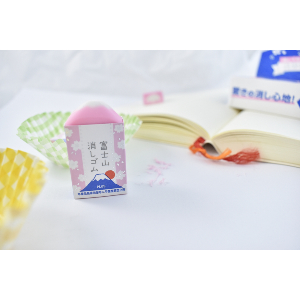 PLUS 日本富士山造型橡皮擦 限定櫻花款  青富士造型*粉, , large