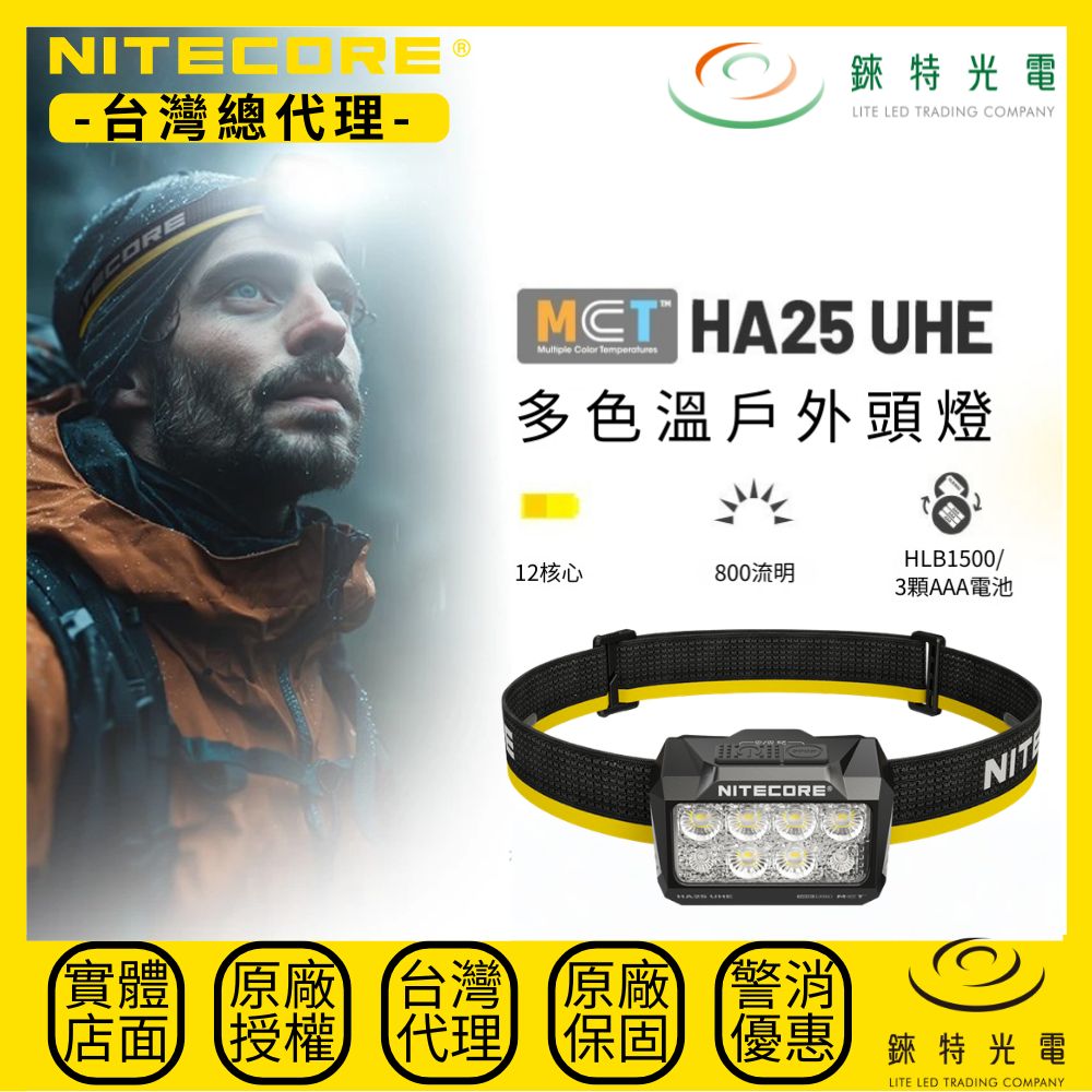 【錸特光電】NITECORE HA25 UHE 多色溫頭燈, , large