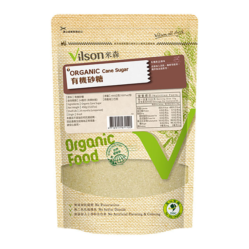 【米森 vilson】有機砂糖(450g/包), , large