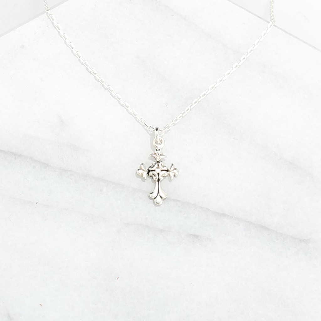 【Angel & Me】Iris Gothic Cross s925 sterling silver necklace Birthday gift, , large
