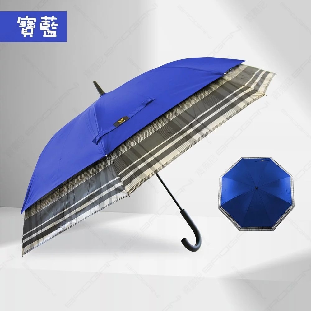 【周周生活】晴雨選品館｜27吋大傘面半自動直傘 2-3人用｜抗UV 防潑水 晴雨兩用, , large