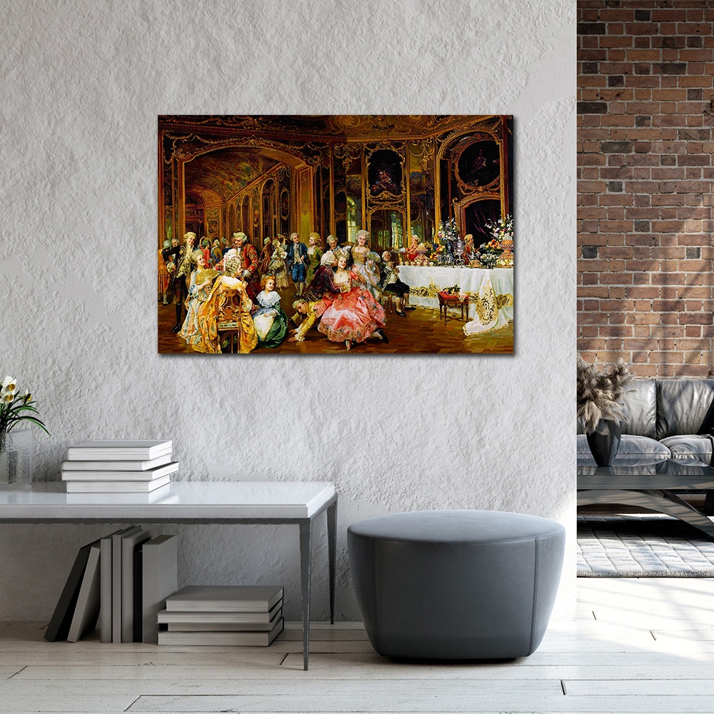 【御畫房】宮廷人物 國家一級畫師手繪油畫60&times;90cm(VF-22), , large