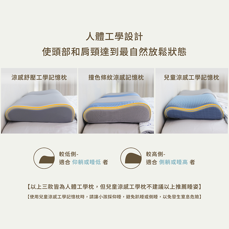 ［熊棉］兒童涼感工學記憶枕｜太空灰｜兒童枕 涼感 枕頭 兒童必備 枕套可拆洗 記憶枕 育兒好物, , large