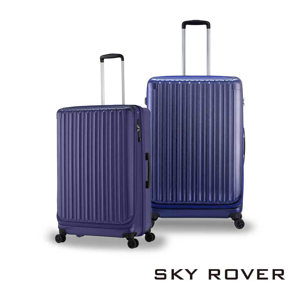 【PANTHEON PLAZA】展示品限量出清 SKY ROVER CRYSTAL 19吋 璀璨晶鑽 前開式可擴充拉鍊硬殼行李箱 SRI-1808SF 紫水晶, , large