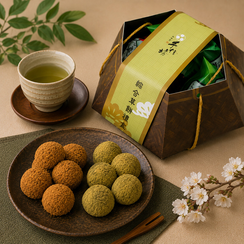 手信坊 綜合草餅禮盒 黑糖/靜岡綠茶口味 6包入/盒, , large