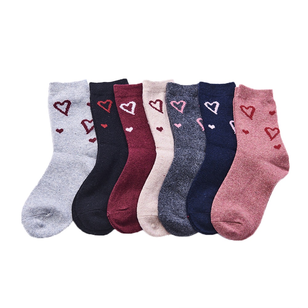 兔毛襪 愛心兔毛長襪 女厚襪 保暖長襪  女長襪 保暖長襪  單車保暖襪 AN-A3005N【旺達棉品】, , large