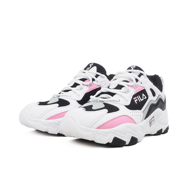 Kixpress-Fila BOX TYPE 女 運動休閒鞋 透氣 厚底 穿搭神器 老爹鞋 白黑 [5-J341Y-051], , large