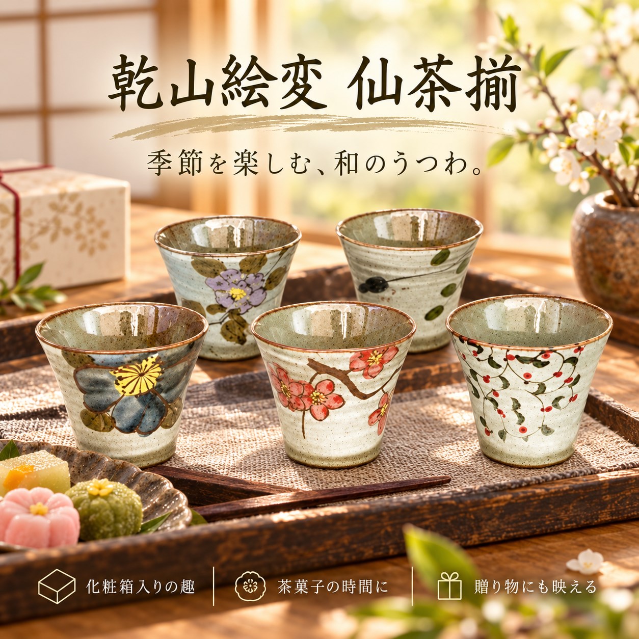 【HIYASU日安工坊】乾山繪變 仙茶揃 <化粧>, , large