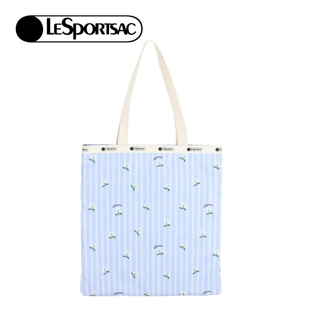 Lesportsac Large Emerald Tote 大型肩背托特包 購物袋 手提袋 送禮 禮物 推薦 女包(茉莉花條紋)L261-1589P-HG28, , large